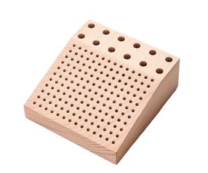 Support de rangement pour tête de meulage en bois, support de montre, pince à épiler, étui de rangement stable, fournitures peu encombrantes