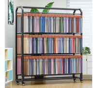 Support de rangement réglable double face pour rouleaux de tissu avec roulettes, support d'affichage commercial en textile couleur et tige de suspension pour rouleaux de papier peint, organisation et