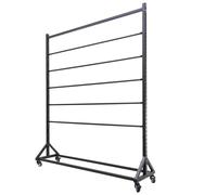 Support de rangement réglable pour rouleaux de tissu, grand format, en acier robuste avec roulettes, présentoir à 6 niveaux sur roulettes pour bobines de vinyle/films adhésifs/films de prote