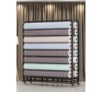 Support de rangement réglable pour rouleaux de tissu, grande capacité, en acier robuste avec roulettes. Présentoir commercial pour rouleaux de vinyle, de cuir ou de film pour vitres (20 barr