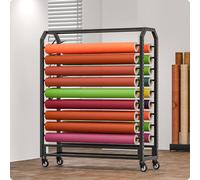 Support de rangement réglable pour tissus et textiles, présentoir mobile pour rouleaux de vinyle automobile, organisateur commercial avec barre de suspension pour le rangement de films et ma