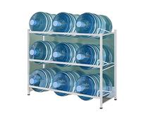 Support de rangement robuste pour bouteilles d'eau de 18 litres - Grande capacité empilable - Seau de rangement à double rangée pour un gain de place optimal