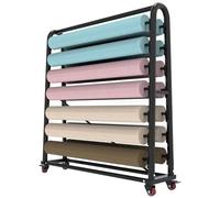 Support de rangement robuste pour rouleaux de tissu avec barre réglable, organisateur en acier mobile pour bobines, 155 x 150 cm (61 x 59 po) - Idéal pour le bricolage, la couture et la prés