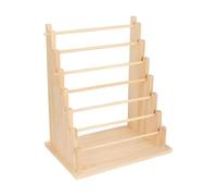 Support de Rangement Rubans En Bois, Organiseur de Ruban en Bois 7 Niveaux, Présentoir de Rangement de Rubans en Bois, Support de Bobine de Ruban pour la Fabrication d'arcs, Maille, Crochet, Couronne
