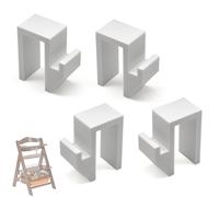 Support de Rangement sous Chaise Haute Bébé - Adaptateur pour Hauck Alpha Plus et pour Hauck Beta Plus, Compatible Boîte et Panier pour Ikea Trofast, Organisateur pour Chaise Enfant (4 Pièces, Blanc)