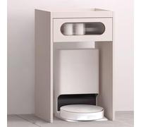 Support de rangement sous vide multifonction avec tiroir coulissant et panneau supérieur, design moderne avec bord anti-chute, idéal pour organiser les appareils ménagers