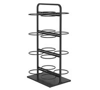 Support de rangement vertical double face pour ballons, présentoir de basket-ball 3/4/5 couches pour garage/maison/magasin, organisateur d'équipement de sport en métal de grande capacité (couleur