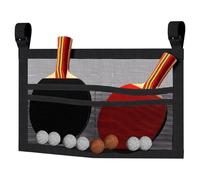 Support de raquette de tennis de table | Facile à installer et réglable | Rangement en maille sous la balle de tennis de table pour hommes, femmes, garçons, jeunes, adolescents, fils, filles, famille