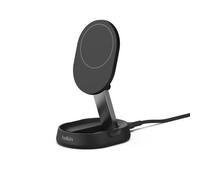 Chargeur pour téléphone mobile Belkin BoostCharge Pro - Support de chargement sans fil - magnétique + adaptateur secteur - 15 Watt - noir
