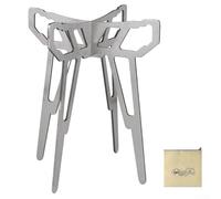 Support de réchaud de camping en acier inoxydable 201, support en croix pour plus de stabilité, léger et portable pour cuisiner, rôtir, cuire, griller, compatible avec réchaud à réacteur et casseroles