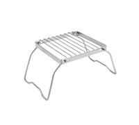 Support de réchaud de Camping Portable en Acier Inoxydable, Mini-Barbecue Pliable, Plaque de Cuisson extérieure légère et compacte pour la randonnée et Les Pique-niques