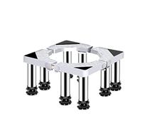 Support de RéFrigéRateur Meuble Appareil Base Machine à laver Acier inoxydable Réfrigérateur Support Machine à laver Rehausseur 40-65cm Support de sèche-linge télescopique avec 8 pieds Anti-
