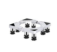 Support de RéFrigéRateur Meuble Appareil Base Machine à laver Acier inoxydable Réfrigérateur Support Machine à laver Rehausseur 40-65cm Support de sèche-linge télescopique avec 8 pieds Anti-