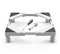 Support de réfrigérateur réglable - Mini support de réfrigérateur - Support de machine à laver - Pieds solides pour réfrigérateur - Base mobile avec 4 pieds solides - Base multifonction (1,2 m)