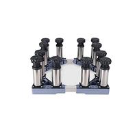 Support de RéFrigéRateur Support de réfrigérateur, base de machine à laver, base réglable avec 4/8/12 pieds, anti-vibration, silencieux, longueur/largeur 47-67 cm, support de sèche-linge et