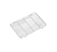 Support de refroidissement en acier inoxydable, plateau de barbecue en argent antiadhésif, plaque de gril(21.5x13.5cm)