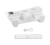 Support de refroidissement horizontal pour PS5 Pro et console fine avec station de charge à double contrôleur et base de ventilateur de refroidissement réglable à 3 niveaux pour la dissipation de la