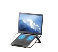 Support De Refroidissement par Air pour Ordinateur Portable De Jeu, Double Ventilateur, pour Tablette De 16 Pouces, Ordinateur Portable Universel(D33-Black)