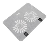 Support de Refroidissement pour Ordinateur Portable 15,6 Pouces Blanc | Deux Ventilateurs, Angle Réglable, ABS et Fer, pour Télétravail, Études, Bureau Maison ou Dortoir