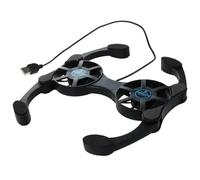 Support de refroidissement pour ordinateur portable - Base de refroidissement à 2 ventilateurs, rehausseur ventilé pour ordinateur portable | Mini support d'ordinateur léger pour bureau de 17,8 à 38,1