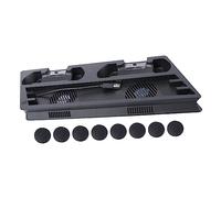 Support de Refroidissement pour Pro, Noir Abs, Ventilateurs Intégrés | Station de Recharge pour Manettes, Charge Simultanée de Deux Manettes, Support Vertical Sécurisé, Fête Estivale
