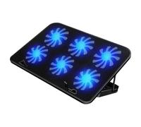 Support de Refroidissement Réglable pour Ordinateur Portable 18 Pouces | Alliage Abs, Vitesses Ajustables et Hauteur Modulable, Bureau ou Maison, Noir pour Étudiants et Cadres