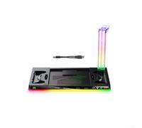 Support de refroidissement RVB pour Steam Deck avec station de charge simultanée pour contrôleur et crochet réglable pour plus de stabilité