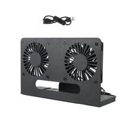 Support de Refroidissement Vertical Double Ventilateur USB 5V pour Routeur, Base Rétractable avec Câble de Commutation, pour Modem/Routeur, Noir