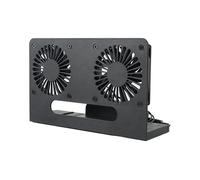 Support de Refroidissement Vertical Double Ventilateur USB 5V pour Routeur/Modem, avec Base Rétractable, Noir