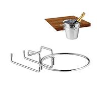 Support de refroidisseur à champagne, lot de 4, pour refroidisseur à vin avec 18cm de diam. peu encombrant, fer,argenté