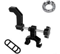 Support de réglage de rayons de roue de vélo, outil de réglage de rayons de jante en ABS portable pour VTT et vélos de route, jauge d'alignement compacte des roues avant et arrière avec sangle de