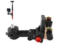 Support de réglage fin Adaptateur d'outil de niveau laser, tête de berceau télescopique à rotation à 360 degrés en forme de L, base pivotante magnétique, support de poteau avec
