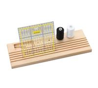 Support de règle de matelassage - Support en bois de hêtre, multi-fentes en bois, rangement d'accessoires de | Pour projets de bricolage, bobines de fil, aiguilles, fils, broches, table de