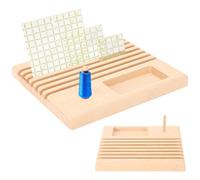 Support de règle en bois de hêtre support de règle de patchwork de matelassage avec porte-bobine de fil et espace pour ranger les broches punaises