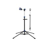 ECD Germany Support de Réparation de Vélo E-Bike, en Acier, Orientable 360°, Réglable en Hauteur 105-185 cm, Charge 50 kg, Pied d’Atelier, Base Tripode à 4 Pieds, Plateau d'Outils Magnétique