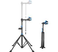 VEVOR Pied d'atelier vélo, hauteur réglable de 835-1440 mm, support de réparation de vélo robuste, charge 29,9 kg, stand de bicyclettes avec plateau à outils magnétique, pour VTT et vélos de route