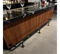 Support de Repose-Pieds en Acier Inoxydable, Support Tubulaire Rond de 3,2 cm de diamètre pour îlot de Cuisine et Bar, visserie de Montage Incluse, Finition élégante