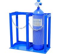 Support de réservoir d'oxygène - Porte-cylindre en acier pour réservoirs de propane, d'azote, d'argon et de plongée - Stockage de CO2 avec kit de vis pour laboratoire, usine, hôpital