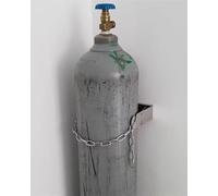 Support de réservoir d'oxygène - Support mural pour cylindre en acier inoxydable, 17,8 cm de diamètre avec chaîne réglable - Double organisateur de bouteilles pour rangement de garage