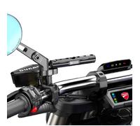Support de rétroviseur moto en aluminium - RNCYN - Installation facile - Alliage d'aluminium 6061 - Noir, Rouge, Titane