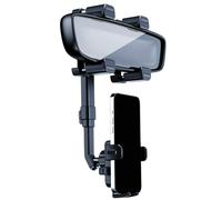 Support De Rétroviseur Pour Téléphone De Voiture - Dispositif Rotatif Réglable, Système De Serrage Mobile Anti-vibration ABS, 18,4 Cm, Stable Dans Le Support De Voiture | Enregistrement Vidéo Mains Li