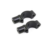 Support de rétroviseur universel à levier de 7/8" 22 mm, support de serrage de maître-cylindre de frein/embrayage, couvercle de fixation, siège, boulons M10, support de base(Black)