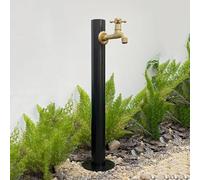 Support de robinet de jardin extérieur en acier inoxydable, support de tuyau autoportant, colonne d'eau verticale, robinet d'eau monté au sol, fonction fontaine durable pour une utilisation en