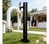 Support de robinet de jardin extérieur verrouillable robuste, robinet de colonne d'eau autoportant noir avec robinet, poteau d'eau jardin noir bouche d'incendie verticale(Style 5,Height: 80cm/31.5in)