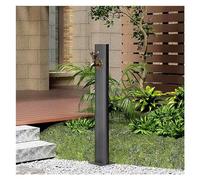 Support de Robinet d'extérieur en Acier Inoxydable Noir, autoportant, avec Verrouillage antigel, pour l'arrosage du Jardin et de la pelouse. Bouche d'arrosage Durable pour terrasse, Facile à