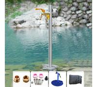 Support de robinet extérieur anti-gel, support de tuyau d'arrosage vertical, robinet d'eau monté au sol, 86 x 5 cm - Idéal pour une utilisation toute l'année