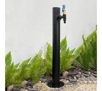 Support de robinet extérieur en acier inoxydable - Colonne d'eau de jardin verticale, support de tuyau autoportant, robinet d'eau durable monté au sol, fonction de fontaine élégante (couleur : F)