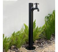 Support de robinet extérieur en acier inoxydable - Colonne d'eau de jardin verticale, support de tuyau autoportant, robinet d'eau monté au sol, support de tuyau durable pour les caractéristiques de