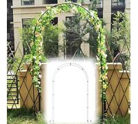Support de rose de jardin en métal blanc - Élégant treillis en fer pour décoration intérieure et extérieure, décoration de mariage et d'événement, 300 x 220 x 40 mm - Système de support idéal pour