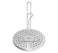 Support de rôtissoire verticale pour dinde et poulet avec poignée de levage et crochet, pour fumoir et grill, kit de friture en acier inoxydable, 10,3 x 13,8 po, argent